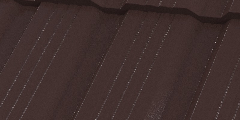 Рельеф Каскад крупным планом, покрытие глянец (полиэстер), цвет шоколадно-коричневый, RAL 8017