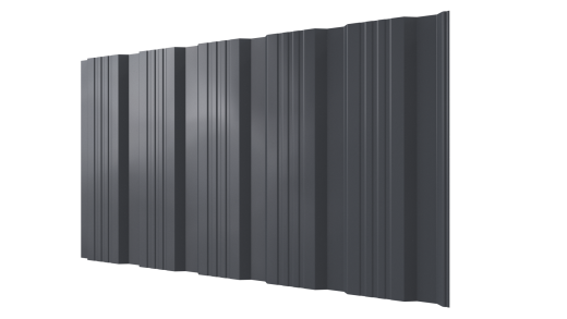Профнастил К20 1195/1130x0,4 мм эконом, 7011 железно-серый глянцевый