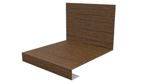 Планка примыкания нижняя к трубе фальц 140x200 мм, Дуб Сантана 3D
