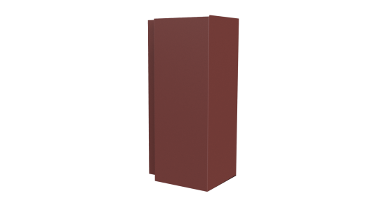 Планка угла наружного сложная Блок-хаус 110x110x2000 мм, 3009 оксид красный матовый