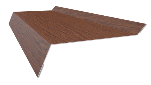 Планка примыкания в штробу 20x60x10 мм, Золотой орех 3D