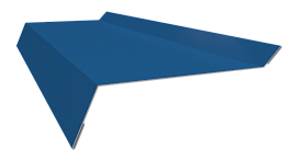 Планка примыкания в штробу 20x60x10 мм, 5015 небесно-синий глянцевый