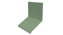 Планка примыкания верхняя к стене фальц 150x130x20 мм, 6019 бело-зеленый глянцевый