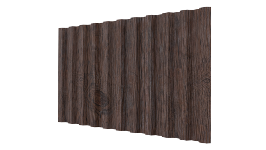 Профнастил С21 1051/1000x0,45 мм, Морёный дуб 3D
