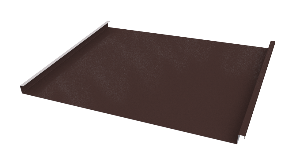 Фальцевая кровля 562/550x0,45 мм, 8017 шоколадно-коричневый глянцевый