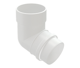 Колено 72⁰, 85 мм, 9003 пломбир