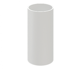 Труба водосточная 85x1000 мм, 9003 пломбир