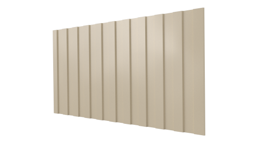 Профнастил С8 1200/1150x0,4 мм эконом, 1015 св. слоновая кость глянцевый