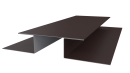 Планка стыковочная сложная Блок-хаус 110x2000 мм, 8017 шоколадно-коричневый матовый