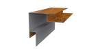 Планка угла наружного сложная Блок-хаус 110x110x2000 мм, Золотистый дуб 3D
