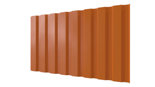 Профнастил С20A 1150/1100x0,3 мм, 2011 насыщенный оранжевый глянцевый