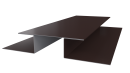 Планка стыковочная сложная Блок-хаус 110x2000 мм, 8017 шоколадно-коричневый глянцевый