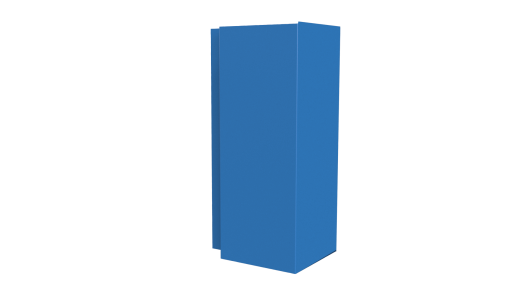 Планка угла наружного сложная 75x75x2000 мм, 5015 небесно-синий глянцевый