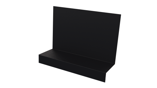 Примыкание боковое фальц 25x65x130 мм, 9005 черный янтарь матовый