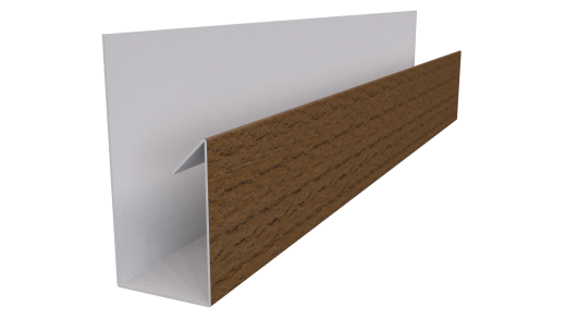 Планка П-образная Блок-хаус 30x30x2000 мм, Дуб Сантана 3D