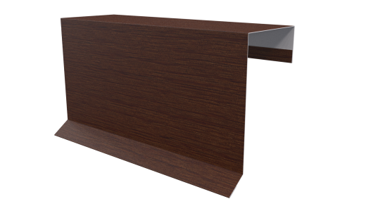 Планка торцевая фальц 65x97 мм, Золотистый дуб 3D