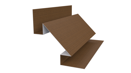 Планка угла внутреннего сложная Блок-хаус 110x2000 мм, Дуб Сантана 3D