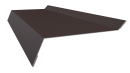 Планка примыкания в штробу 20x60x10 мм, 8017 шоколадно-коричневый стальной бархат
