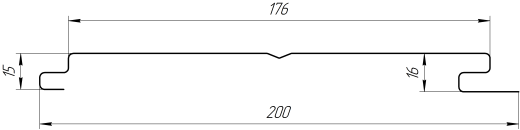 Лайн Про Полоса 200/176x0,5 мм, 2004 оранжевый глянцевый
