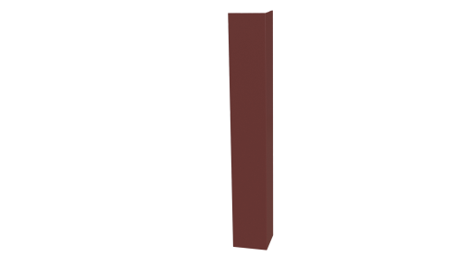 Планка угла наружного 50x50x2000 мм, 3009 оксид красный глянцевый