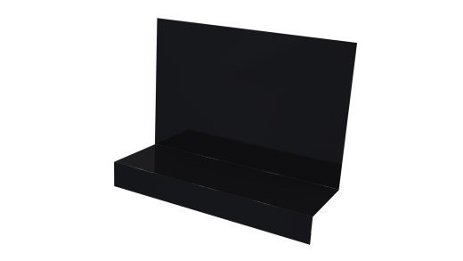 Примыкание боковое фальц 25x65x130 мм, 9005 черный янтарь глянцевый