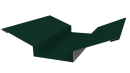 Планка ендовы верхняя 76x76x2000 мм, 6005 зеленый мох глянцевый