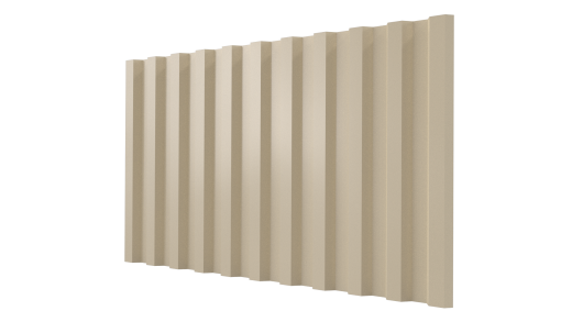 Профнастил С21 1051/1000x0,65 мм, 1015 св. слоновая кость глянцевый