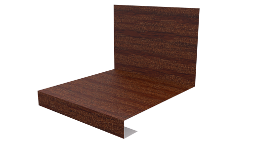 Планка примыкания нижняя к трубе фальц 140x200 мм, Дуб Кельтик 3D