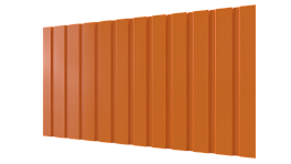 Профнастил С10 1155/1100x0,45 мм, 2011 насыщенный оранжевый глянцевый