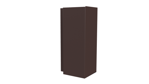 Планка угла наружного сложная Блок-хаус 110x110x2000 мм, 8017 шоколадно-коричневый PUR Pruf