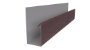Планка П-образная Блок-хаус 30x30x2000 мм, Античный дуб 3D