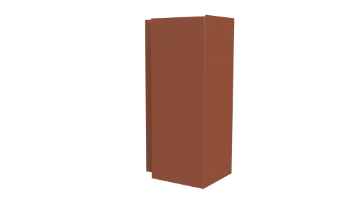 Планка угла наружного сложная Блок-хаус 110x110x2000 мм, 8004 медно-коричневый глянцевый