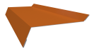 Планка примыкания в штробу 20x60x10 мм, 2011 насыщенный оранжевый глянцевый