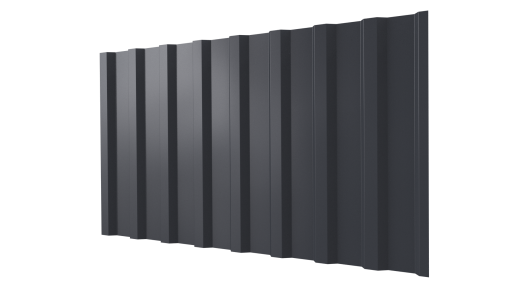Профнастил С20B 1150/1100x0,45 мм, 7024 графитовый серый глянцевый