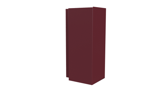 Планка угла наружного сложная Блок-хаус 110x110x2000 мм, 3005 винно-красный глянцевый