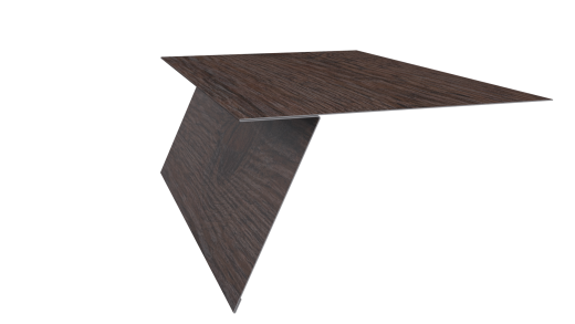 Планка карнизная фальц 130x80 мм, Морёный дуб 3D