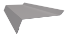 Планка примыкания в штробу 20x60x10 мм, 7047 телегрей 4 глянцевый