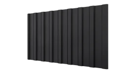 Профнастил С20R 1150/1100x0,45 мм, 9005 черный янтарь матовый