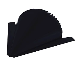 Заглушка конька круглого R110 конусная, 9005 черный янтарь глянцевый