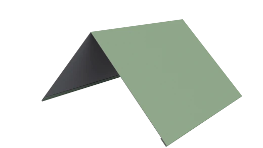 Конёк простой 150x150x2000 мм, 6019 бело-зеленый глянцевый