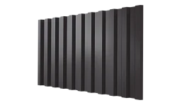 Профнастил С21 1051/1000x0,65 мм, 8019 серо-коричневый глянцевый