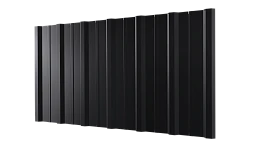 Профнастил НС16 1150/1100x0,4 мм, 9005 черный янтарь глянцевый