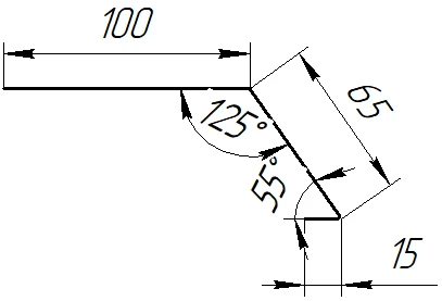 Планка карнизная 100x65x2000 мм, 3011 коричнево-красный глянцевый