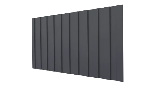 Профнастил С8 1200/1150x0,45 мм, 7024 графитовый серый матовый