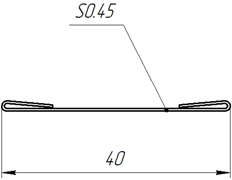 Крепежная планка 10x40x10 мм, 3011 коричнево-красный глянцевый