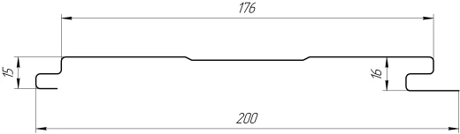 Лайн Про Изгиб 200/176x0,5 мм, 5021 водная синь глянцевый